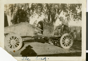Photograph of Conger and his car, August, 1924