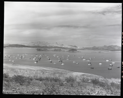 Film transparency of the Boulder Beach Marina, Lake Mead, Nevada, 1961