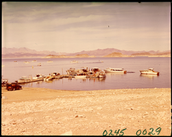 Film transparency of the Boulder Beach Marina, Lake Mead, Nevada, 1961