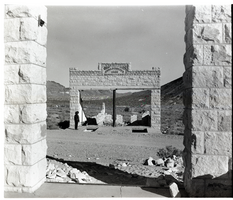 Film transparency of the ruins of the H. D. and L. D. Porter Brothers Store, Rhyolite, Nevada, November 25, 1948