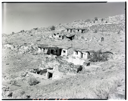 Film transparency of a ghost town, Delamar, Nevada, 1956