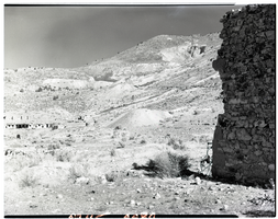 Film transparency of a ghost town, Delamar, Nevada, 1956
