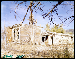 Film transparency of the Old Buck Station, Newark Valley, Nevada, 1955