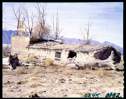 Film transparency of the Old Buck Station, Newark Valley, Nevada, 1955