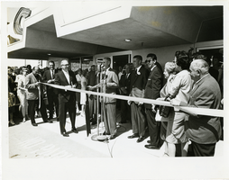 Photograph of Mayor Oran K. Gragson participating in a ribbon-cutting ceremony in Las Vegas, Nevada, circa 1960s