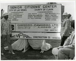 Photograph of Mayor Oran K. Gragson attending the groundbreaking for the Senior Citizens Center, Las Vegas, Nevada, circa 1960s