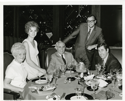 Photograph of Mayor Oran K. Gragson and his wife Bonnie enjoying dinner at the Frontier Hotel and Casino, Las Vegas, Nevada, April 13, 1969
