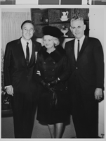 Photograph of Mayor Oran K. Gragson, his wife Bonnie with Gene Kelly, circa 1960s