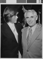 Photograph of Wayne Newton with Mayor Oran K. Gragson, circa 1960s