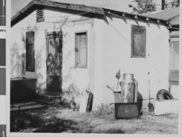 Photograph of a house in West Las Vegas, located adjacent to the North Project Boundary, Las Vegas, Nevada, October, 1957