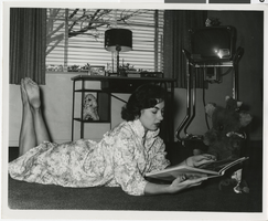 Photograph of Valda Boyne at Golf Manor Apartments, Paradise Road, Las Vegas, 1958