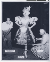 Photograph of Valda Boyne Esau posing in costume for third Lido show at Stardust Hotel, Las Vegas, October 1960