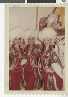 Photograph of Valda Boyne Esau and two other Bluebell girls in the third Lido show at Stardust Hotel, Las Vegas, October 1961