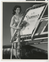 Photograph of Valda Boyne Esau at Stardust Hotel pool, Las Vegas, November 1960