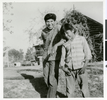 Photograph of Eugene Tom and Dalton Tom at the Moapa Indian Reservation, Moapa, Nevada, circa late 1940s/early 1950s