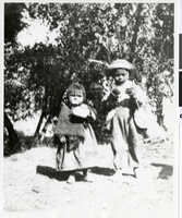 Photograph of two children, Pahrump or Ash Grove, Nevada, circa late 1880s-1890s