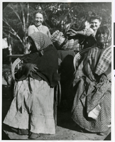 Photograph of two Anglo women and three Indian women, possibly Pahrump, Nevada, circa 1900s-1910s