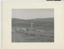 Photograph of an overview of the Nevada Test site in Nevada, circa 1960