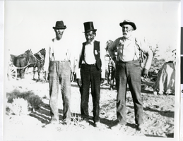 Photograph of three men, including Chief Tecopa, Pahrump Valley, Nevada, circa 1880s-1890s