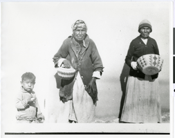 Photograph of two Indian women and a young boy, Pahrump Valley, Nevada, circa 1880s-1910s