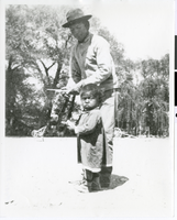 Photograph of a young Indian man and a male child, Manse Ranch, Pahrump Valley, Nevada, circa 1880s-1910s
