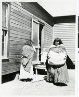 Photograph of two Indian women and a young blond Anglo female child, Pahrump Valley or Ash Meadows, Nevada, circa 1880s-1910s
