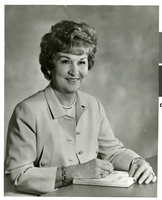 Photograph of a portrait of Judy Bayley, circa 1960s