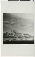 Photograph of aerial view of Hotel Last Frontier and the Last Frontier Village, Las Vegas, circa 1940