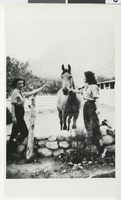 Photograph of corrals and stables at Spring Mountain Ranch, Las Vegas, circa 1940