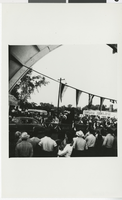 Photograph of Helldorado parade with Shrine Float, Las Vegas, circa 1940
