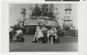 Photograph of Easter celebration with the Partridge family at the New Frontier Hotel, Las Vegas, 1956-1957
