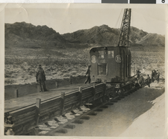 Photograph of Union Pacific building railroad, Boulder City, Nevada, circa January 1930-1931