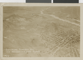 Postcard of aerial view of Tonopha, Nevada, 1932