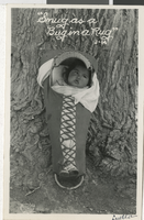 Postcard of a Native American infant in a cradleboard, probably in Nevada, circa 1910s