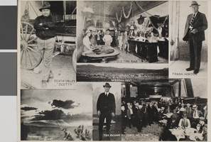 Postcard of Weepah, Nevada, desert and gambling scenes, Death Valley Scotty, Frank Horton, Jr., and Tex Rickard, circa 1900s-1920s