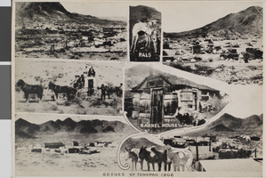 Postcard of scenes of Tonopah, Nevada, 1906
