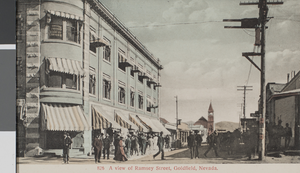 Postcard of Ramsey Street, Goldfield, Nevada, circa 1900s