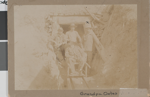 Photograph of men at a mine adit, Nevada, circa 1900s