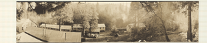Panoramic photograph of workers' housing at Reimers Lumber Mill, Douglas County, Nevada, circa 1900s