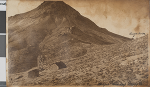 Photograph of Gold Reef Mining Company buildings and headframe, Tonopah, Nevada, circa July 1918
