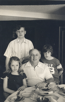 Photograph of Jay Sarno with his children Heidi, Jay C. and Freddie, mid 1970s