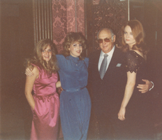 Photograph of Heidi Sarno, September Sarno, Jay Sarno and an unidentified woman, 1982