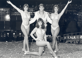 Photograph of a group of circus performers at Circus Circus, Las Vegas, Nevada, 1970s