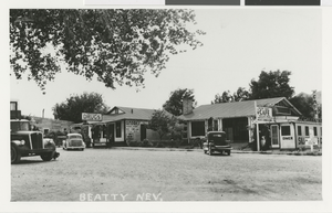 Photograph of Joe Andre's restaurant and store, Beatty (Nev.), 1938