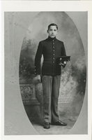 Photograph of Joe Andre in his USMC uniform, 1906-1907