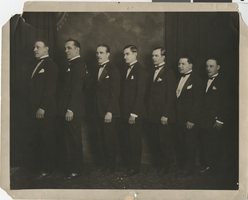 Photograph of Joe Andre with an unidentified orchestra, 1920s-1930s