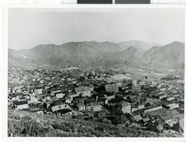 Aerial photograph of Virginia City, Nevada, 1870-1875
