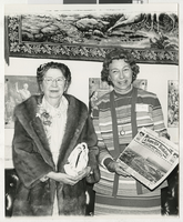 Photograph of Maurine Wilson and Florence L. Jones Cahlan in Boulder City (Nev.), 1976
