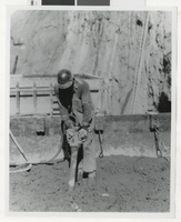 Photograph of an unidentified construction worker, Hoover Dam, 1930s