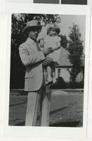 Photograph of Ranger Jack Weiler and daughter Dorothy Weiler, 1920s.